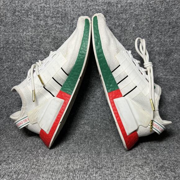 Adidas NMD_R1 V2 Shoes Mens Size 7 White Green Red Mexico City Boost FY6629 - Picture 7 of 10